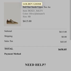 Golden Goose Olive and Platinum Sneakers